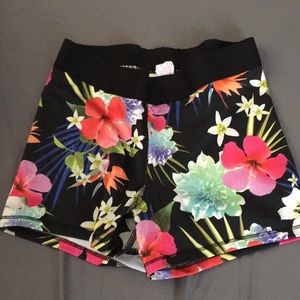 Floral Spandex shorts